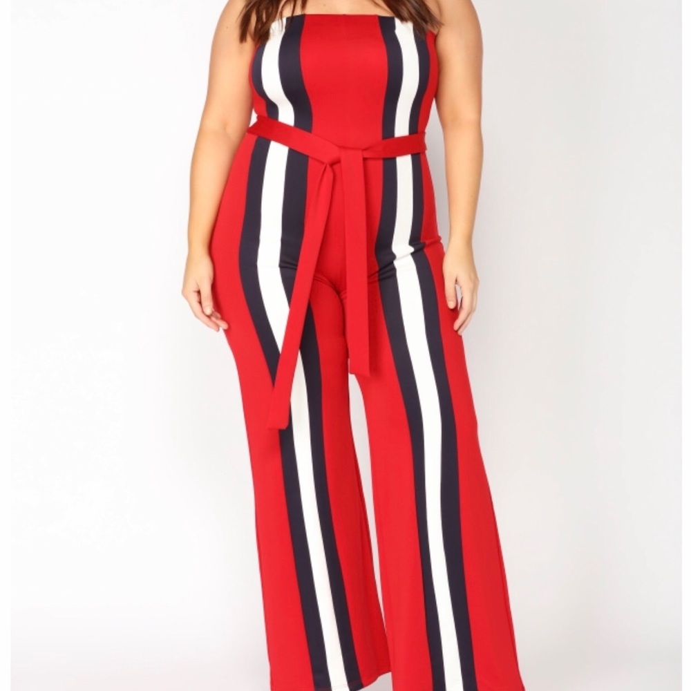 Fashion Nova Calling All Contrast Jumpsuit 3X